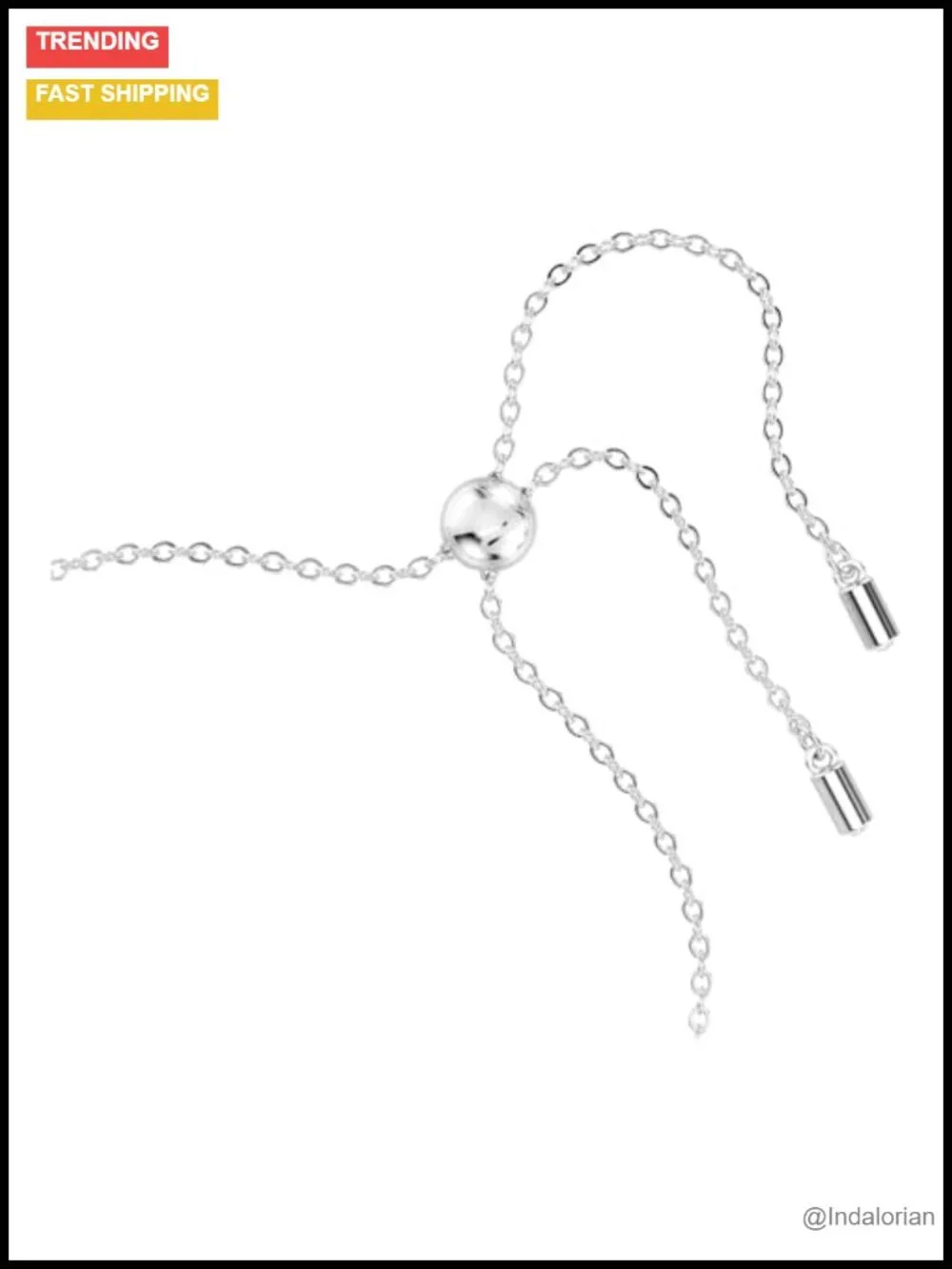 Swarovski Emily Tennis Bracelet Adjustable Bolo Rhodium Finish